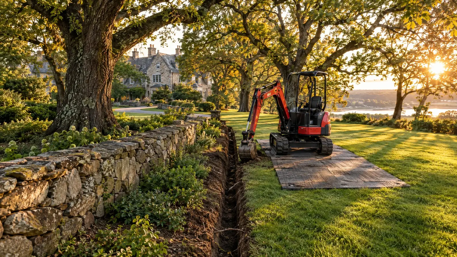 Underground utility and excavation work in Belle Meade, Tennessee