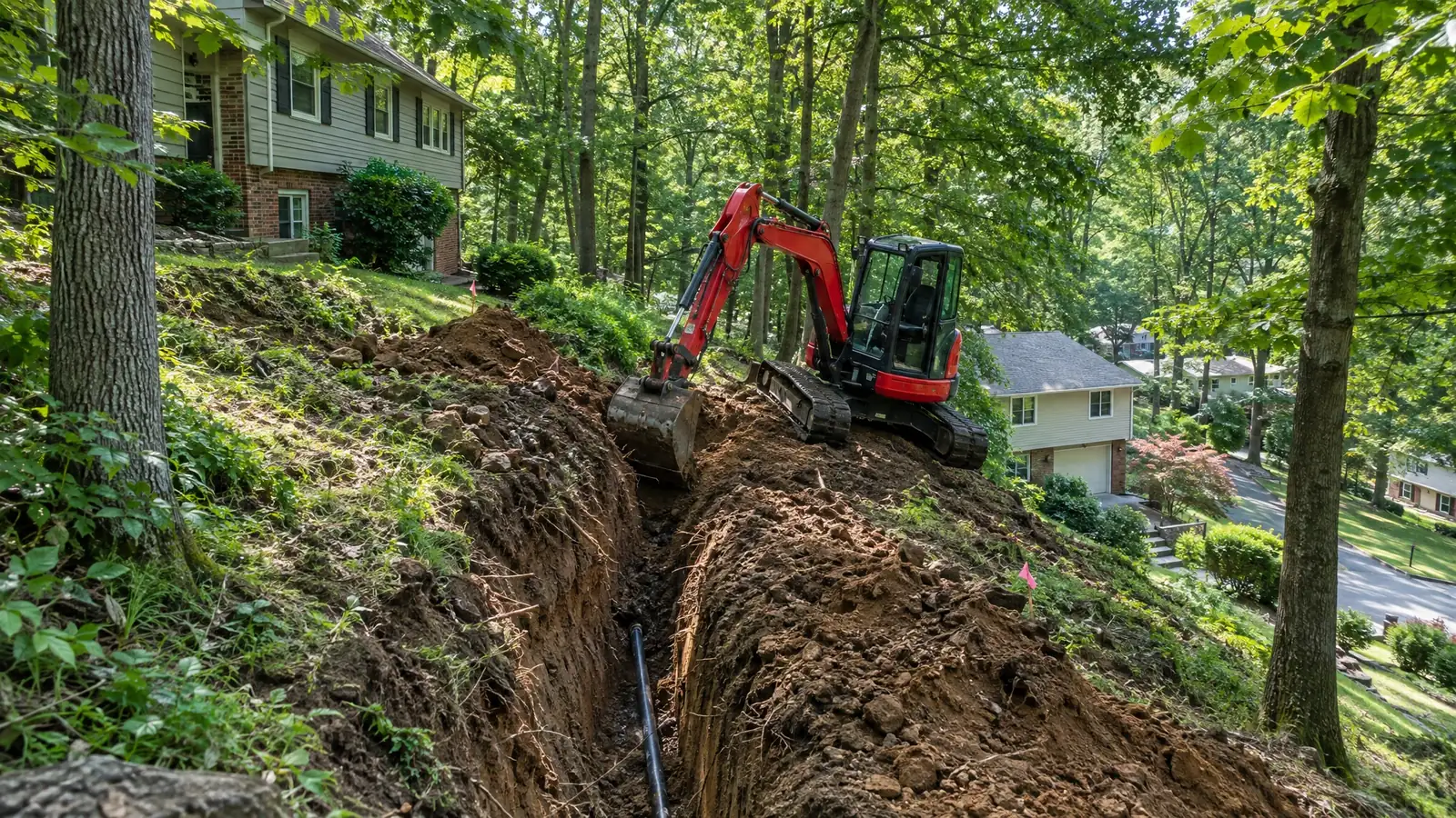 Underground utility and excavation work in Bellevue, Tennessee