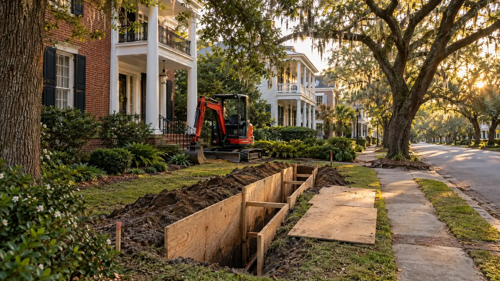 Underground utility and excavation work in Columbia, Tennessee