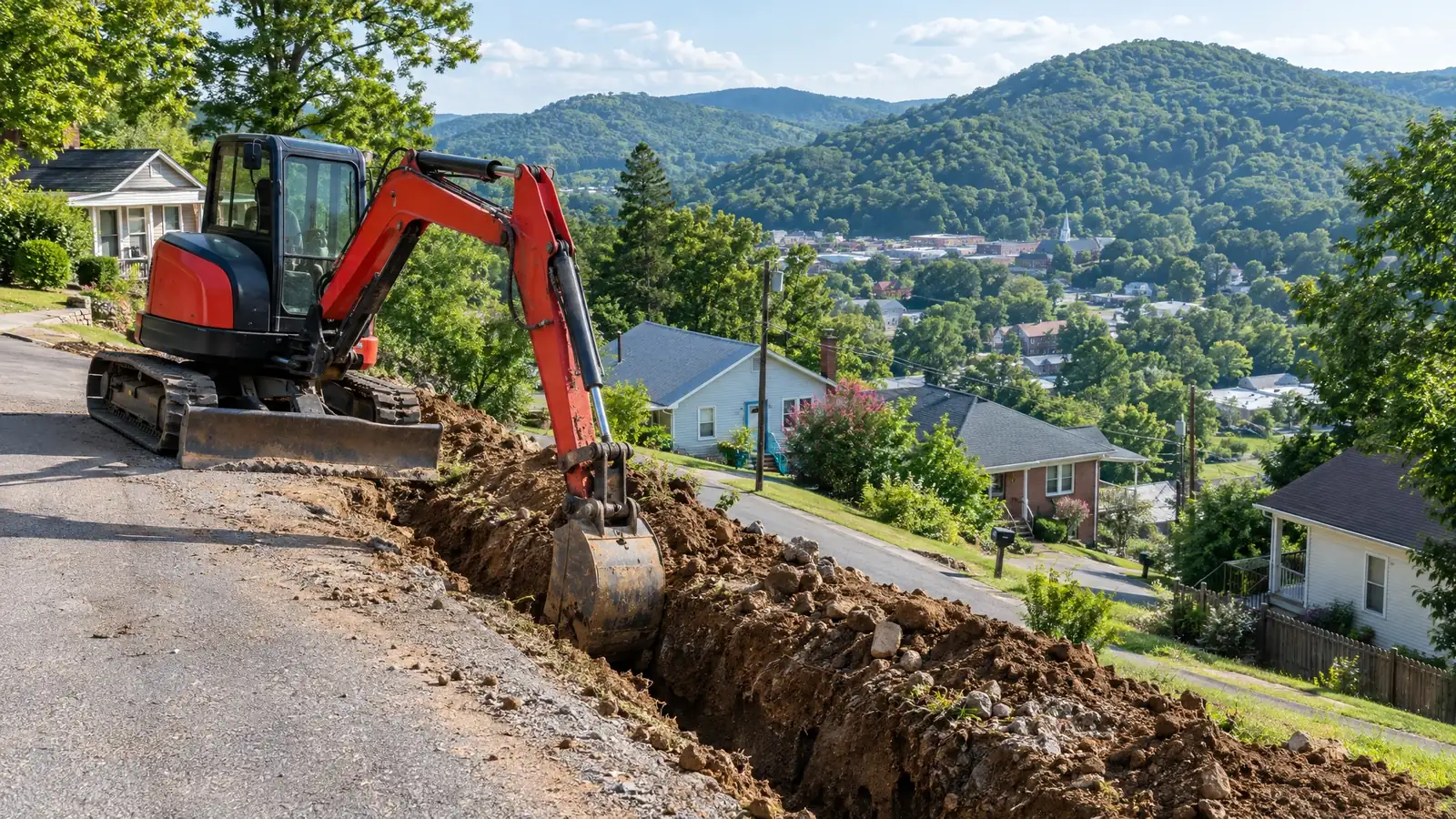Underground utility and excavation work in Dickson, Tennessee