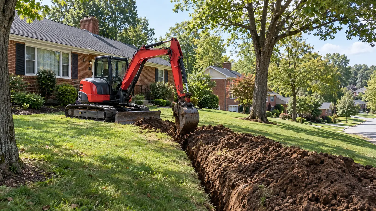 Underground utility and excavation work in Donelson, Tennessee