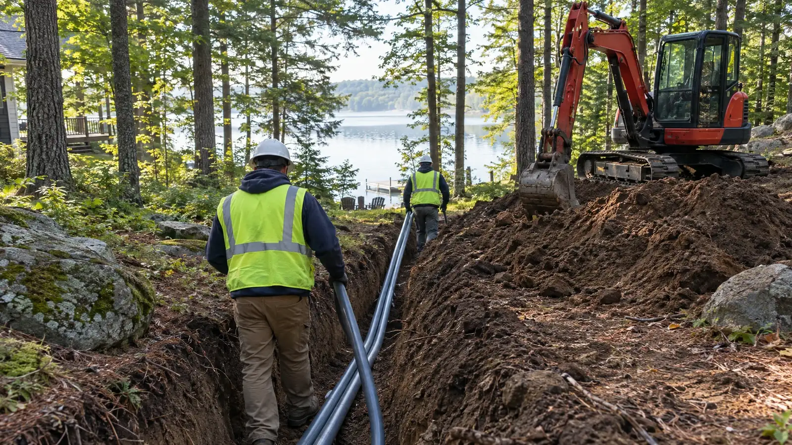 Underground utility and excavation work in Hermitage, Tennessee