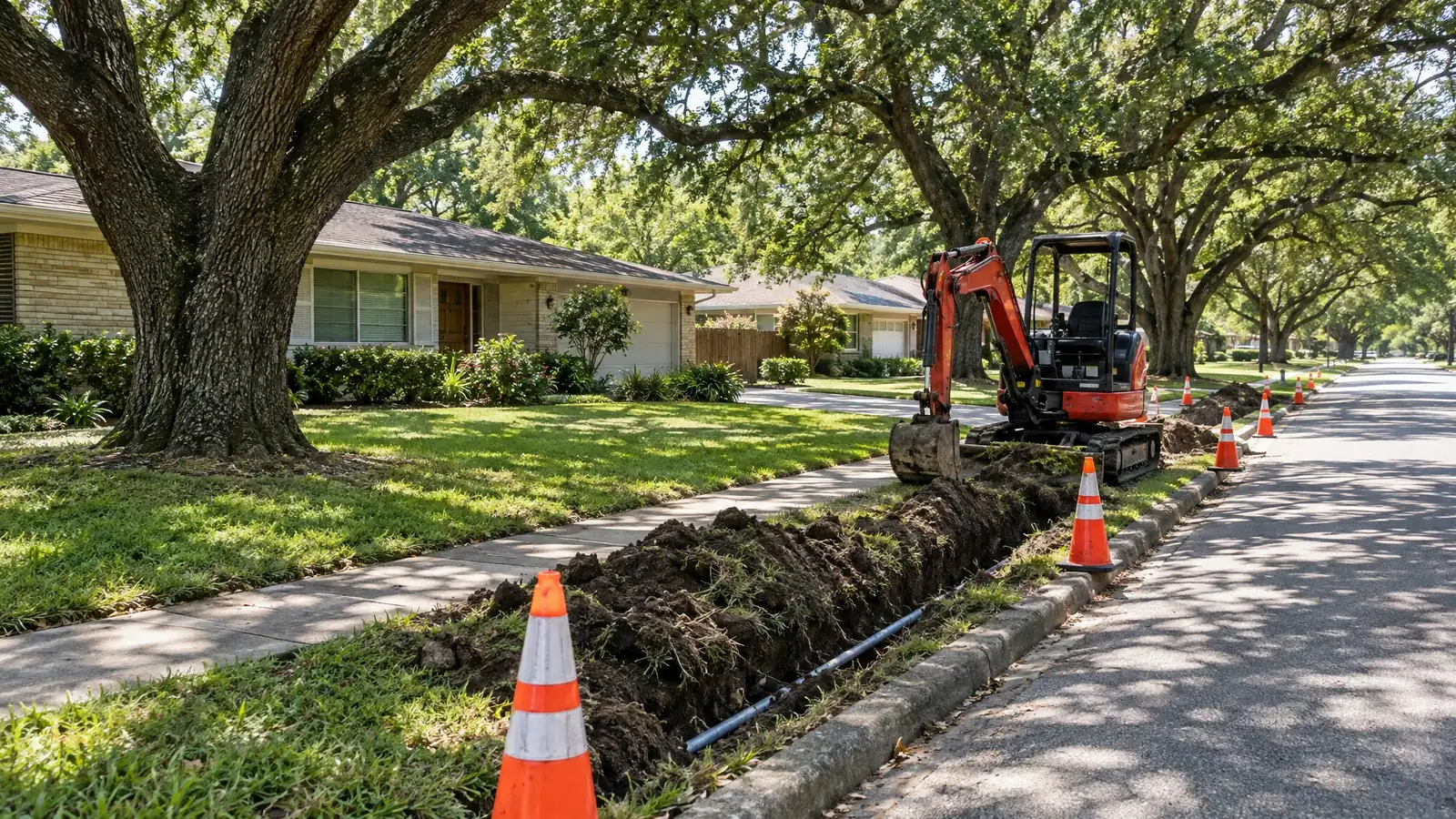 Underground utility and excavation work in Madison, Tennessee