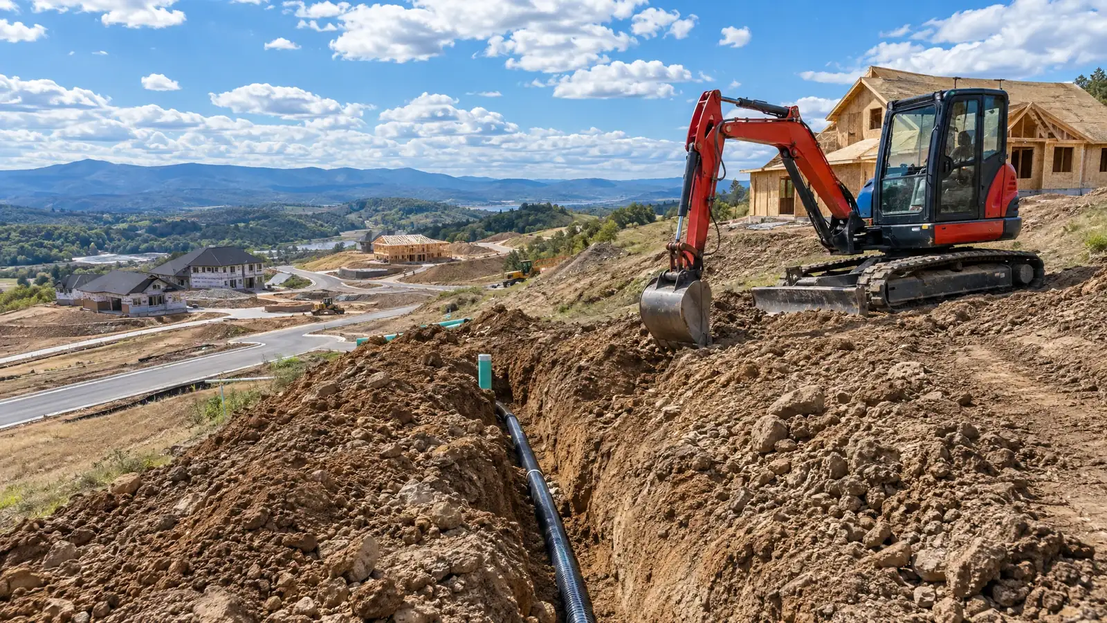 Underground utility and excavation work in Mt. Juliet, Tennessee