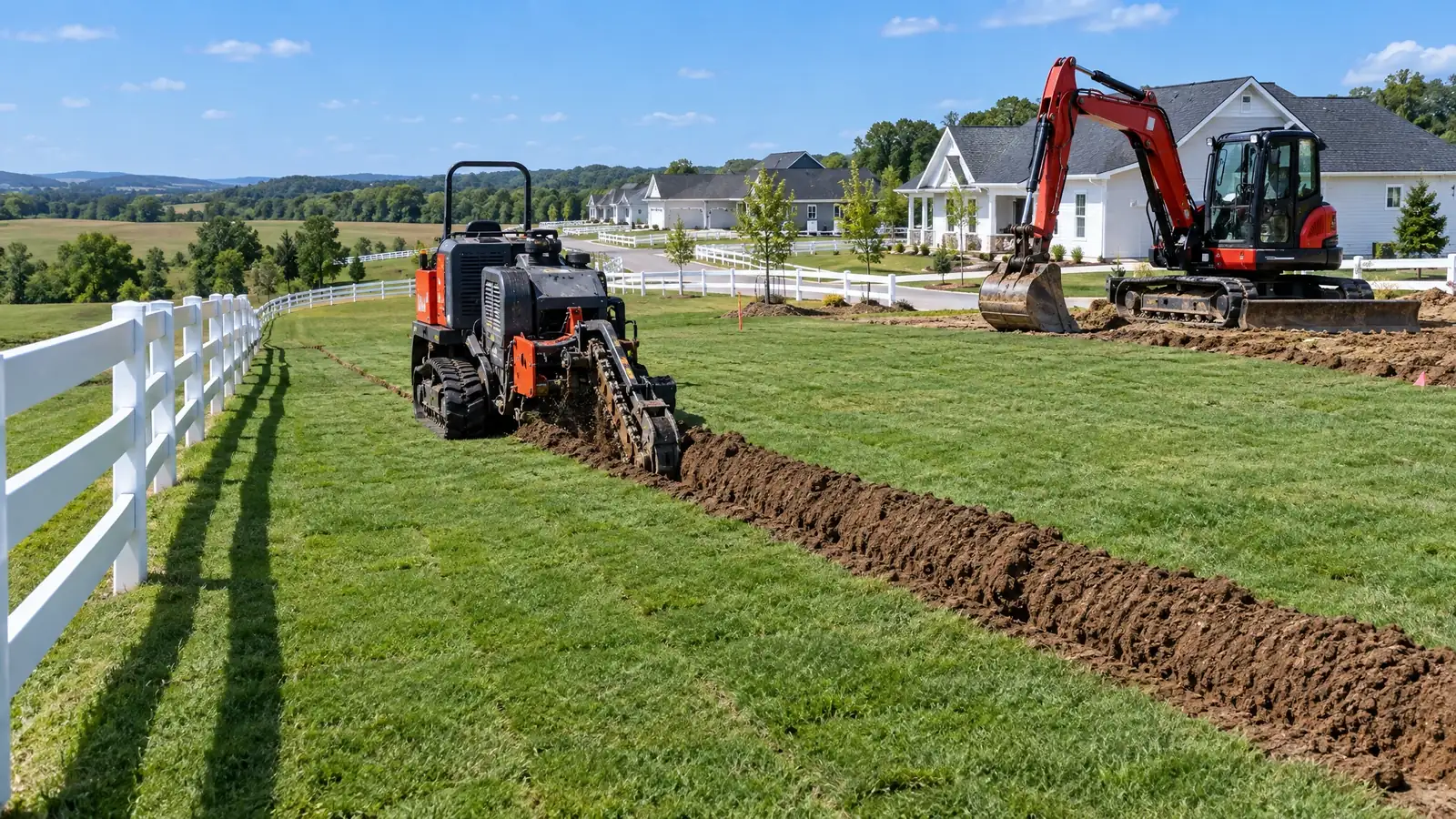 Underground utility and excavation work in Nolensville, Tennessee
