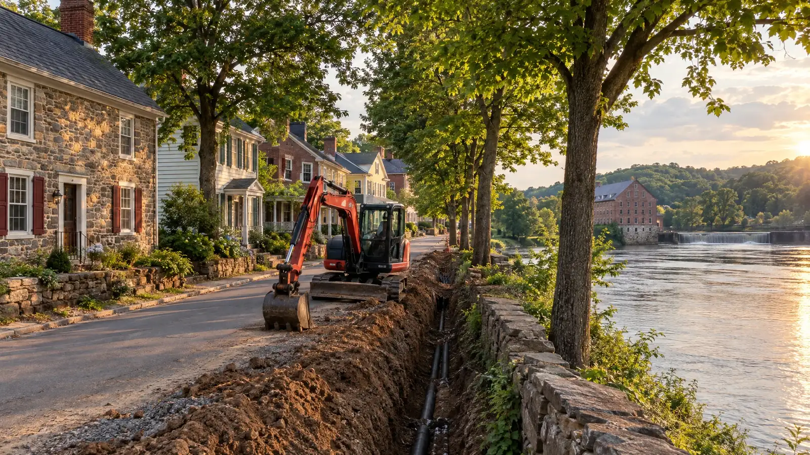 Underground utility and excavation work in Old Hickory, Tennessee