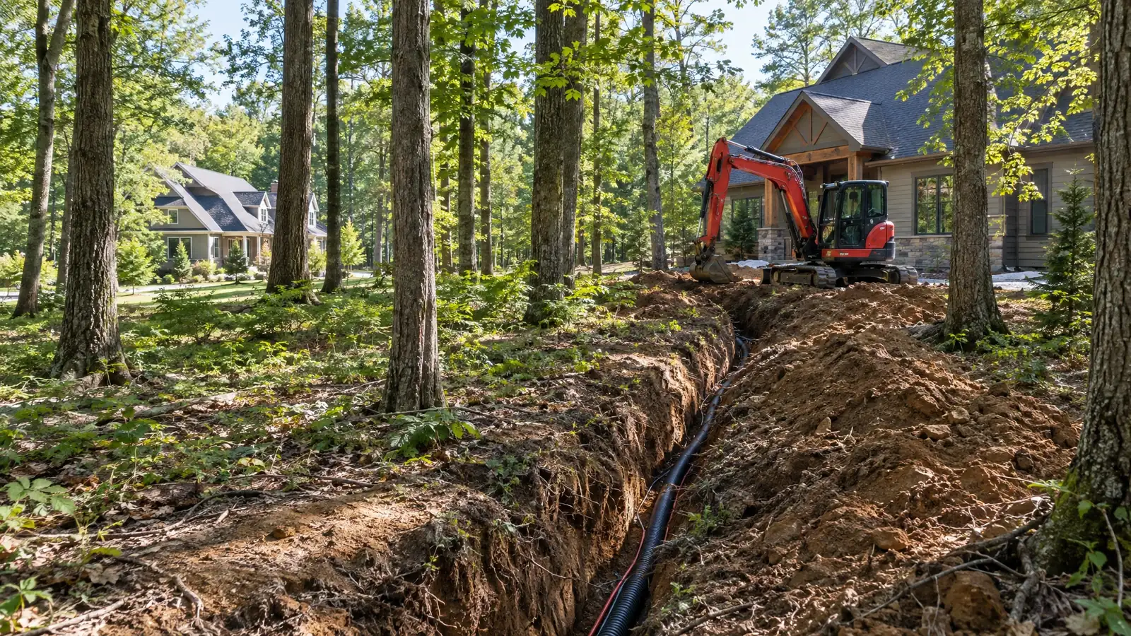 Underground utility and excavation work in Pleasant View, Tennessee