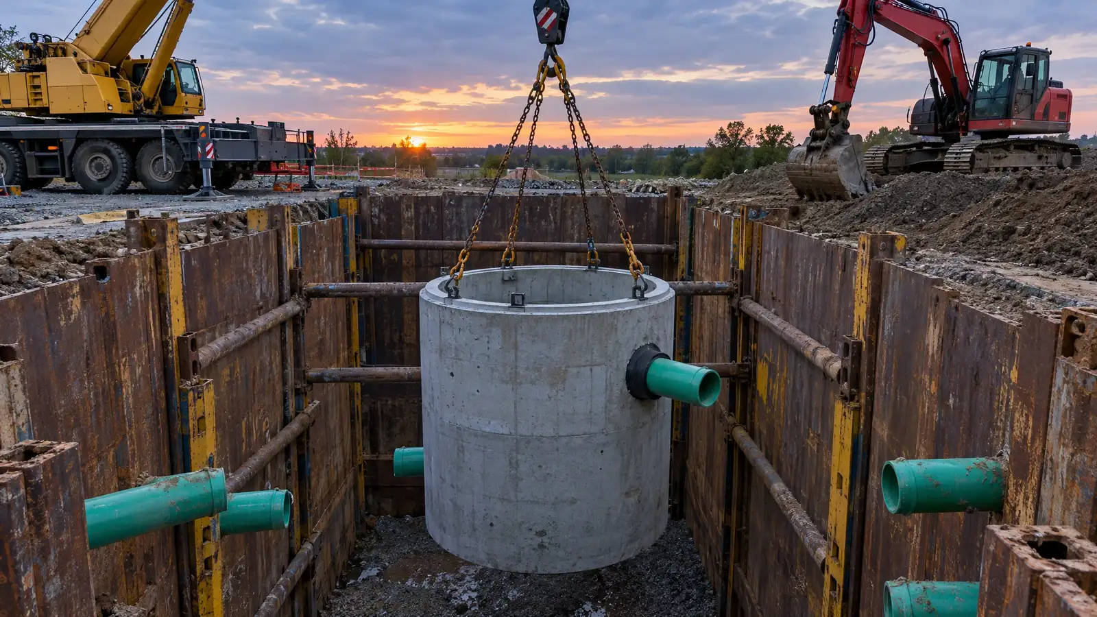 Force Main and Lift Station Excavation in Nashville