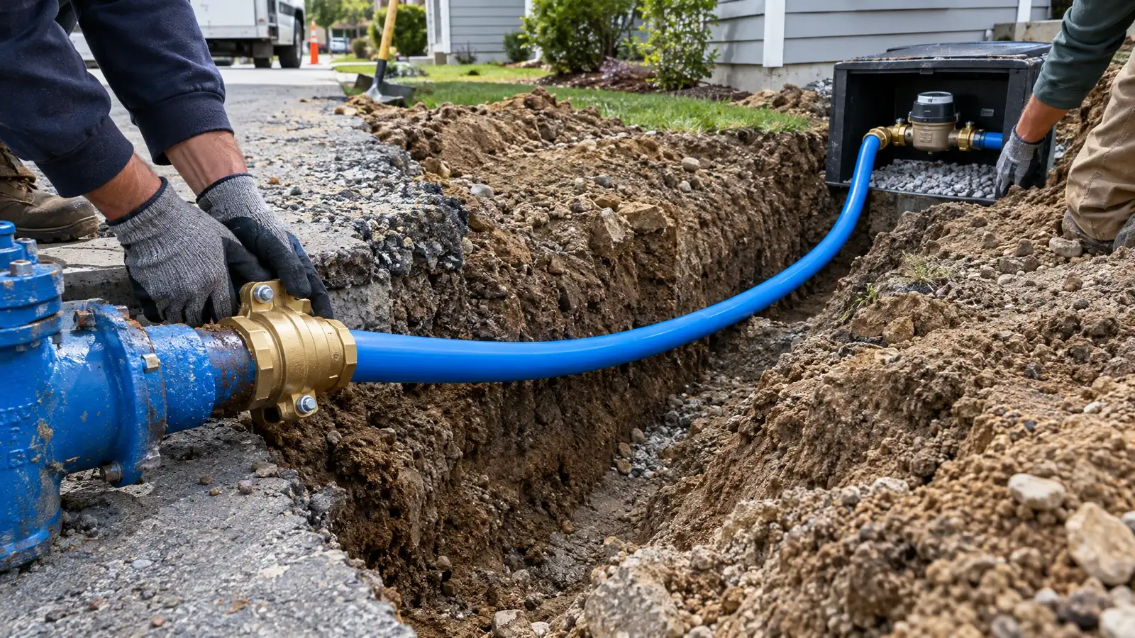 Water Main and Service Line Installation in Nashville